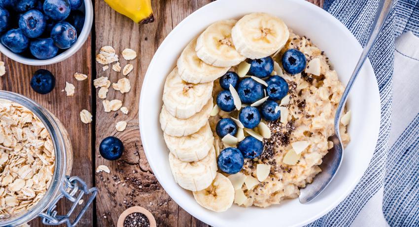 Banana and Blueberry Porridge