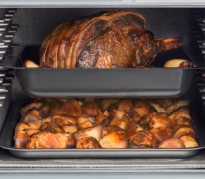 AGA Roasting oven with beef and roast potatoes